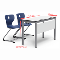 Meubles scolaires, ensemble de bureau et chaise double pour enfants