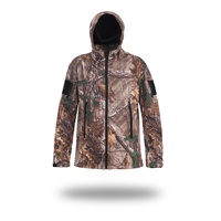 Veste de pêche tactique en polyester camouflage style cardigan, imperméable aux fortes pluies, coupe-vent et chaude pour la chasse et l'équitation