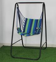 Hamac d'extérieur Balcon Hamac d'intérieur Balançoire à chevalets Chaise pivotante décontractée en toile rayée colorée