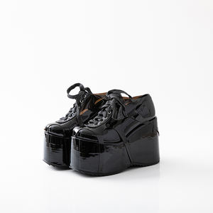 Black Platform Goth <strong>Boots</strong> for <strong>Women</strong> <strong>Studded</strong> Mid Calf Punk <strong>Boots</strong> Round Toe Chunky Heel Zipper Ankle Booties - Product Image 4