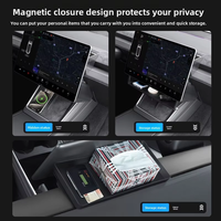 Boîte de rangement Huanxin pour écran central et ETC Tesla Model Y/3, 1 à 3 compartiments, design à grande ouverture, en plastique, vente en gros CN