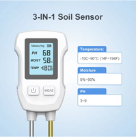 Nouveau testeur de sol numérique 3-en-1 pour jardin, ferme et serre, mesure la température, l'humidité et le pH avec batterie alcaline