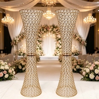 Vase en acrylique durable de style européen LILATE, ornements décoratifs pour la maison, la salle à manger, la table de mariage, ensemble de table de mariage, dispositif pour fleurs en forme de trompette