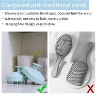 Brosse à cheveux professionnelle à prise facile Peigne droit bouclé pour femme Brosse de massage du cuir chevelu pour salon de coiffure
