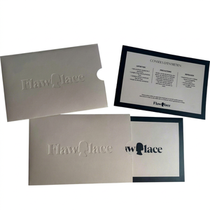 MUYANG Embossed Paperboard Business Card Set With Hair Care Tips Insert - Product Image 1