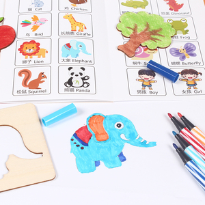 2024 ใหม่ร้อนขายไม้Graffiti Boardเด็กต้นคู่มือวาด 3Dเครื่องมือเด็กวาดของเล่นขายส่งไม้การศึกษาของเล่น - Product Image 2