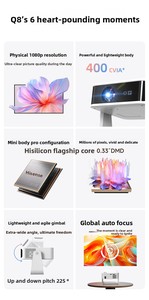 Projecteur LED Android 4K portable Yinzam Q8 <span class=keywords><strong>Mini</strong></span>, 300 Ansi Lux, 1 Go 8 Go, avec autofocus et correction trapézoïdale, projecteur rotatif à cardan - Product Image 4
