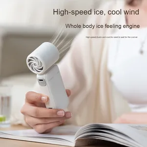 Quạt điện mini tốc độ cao tua bin tốc độ 100 pháo Máy tính để bàn mới với nguồn điện USB ngoài trời cầm tay Quạt gió nhỏ - Product Image 5
