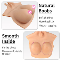 Vêtements LGBTQ+ : Poitrine en silicone réaliste, bonnets Z, formes de seins artificiels volumineux pour travestissement homme-femme, costume de travesti.
