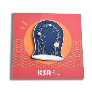 Imán de nevera con tarjeta, color azul brillante, con diseño de cebollino, precio de fábrica económico - Product Image 2