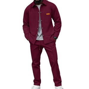 Ensemble veste et pantalon pour <span class=keywords><strong>homme</strong></span> style luxe léger, printemps automne, tendance, polyvalent, haut de gamme, respirant, imprimé léopard, avec cordon de serrage - Product Image 5
