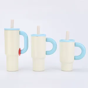 Vasos Térmicos Personalizados Populares de Acero Inoxidable de 24oz, 30oz y 40oz, con Aislamiento al Vacío, para Viajes en Auto, Tazas de Café con Tapa y Pajita - Product Image 4
