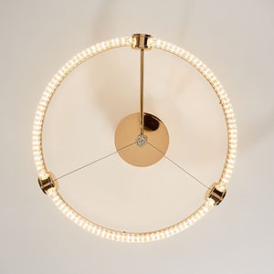 Lustre LED moderne en or, <span class=keywords><strong>luminaire</strong></span> suspendu à 1 anneau, style nordique de luxe, <span class=keywords><strong>luminaire</strong></span> de plafond pour salle à manger, salon, chambre à coucher - Product Image 5