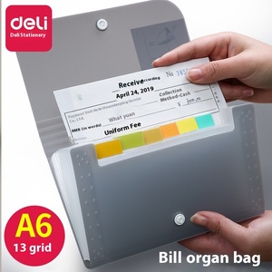 Deli 5561 <span class=keywords><strong>A6</strong></span>มินิเก็บของคลิปกระเป๋าบิลนักเรียนโฟลเดอร์หลายชั้นสำหรับการจัดระเบียบแฟ้มวัสดุ PP กล่องออร์แกนขนาดเล็ก - Product Image 5