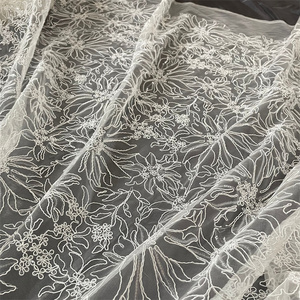 Factory Direct <strong>Cheap</strong> Flower Corded Chemical <strong>Lace</strong> Embroidery <strong>Fabric</strong> - Product Image 1