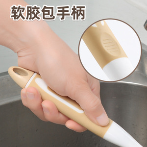 <b>Round</b> Head Multi Functional Pot Scrubber Long Handle Kitchen Cleaning <b>Brush</b> For Pots Pans Degreasing Plastic With Stovetop Use - Product Image 4