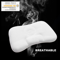 Oreillers ergonomiques en maille de PE respirants et ajustables, nouveau design personnalisé, pour dormir au lit
