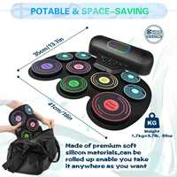 Version anglaise de vente chaude transfrontalière ensemble de batterie de percussion roulé à la main coloré pratique modèle de bureau Portable couleur ED-41