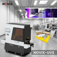 Imprimante UV NOVIX personnalisée, imprimante numérique CMYKW pour le côté des gobelets, pour bouteilles en PET, plastique, papier