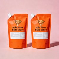 Sachet Doypack personnalisé imprimé pour pâte de ketchup, liquides, sachet à bec verseur en plastique stérilisable pour sauce tomate, sauce pizza et chewing-gum