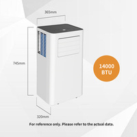 Climatiseur portable Airwens 14000 BTU à faible bruit, économie d'énergie, refroidissement et chauffage, climatiseur mobile avec roues faciles à déplacer, pour la maison