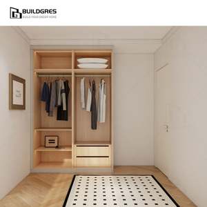 خزانة ملابس بيضاء مع أبواب منزلقة بمرايا ، طراز حديث لخزانة ملابس غرفة النوم - Product Image 4