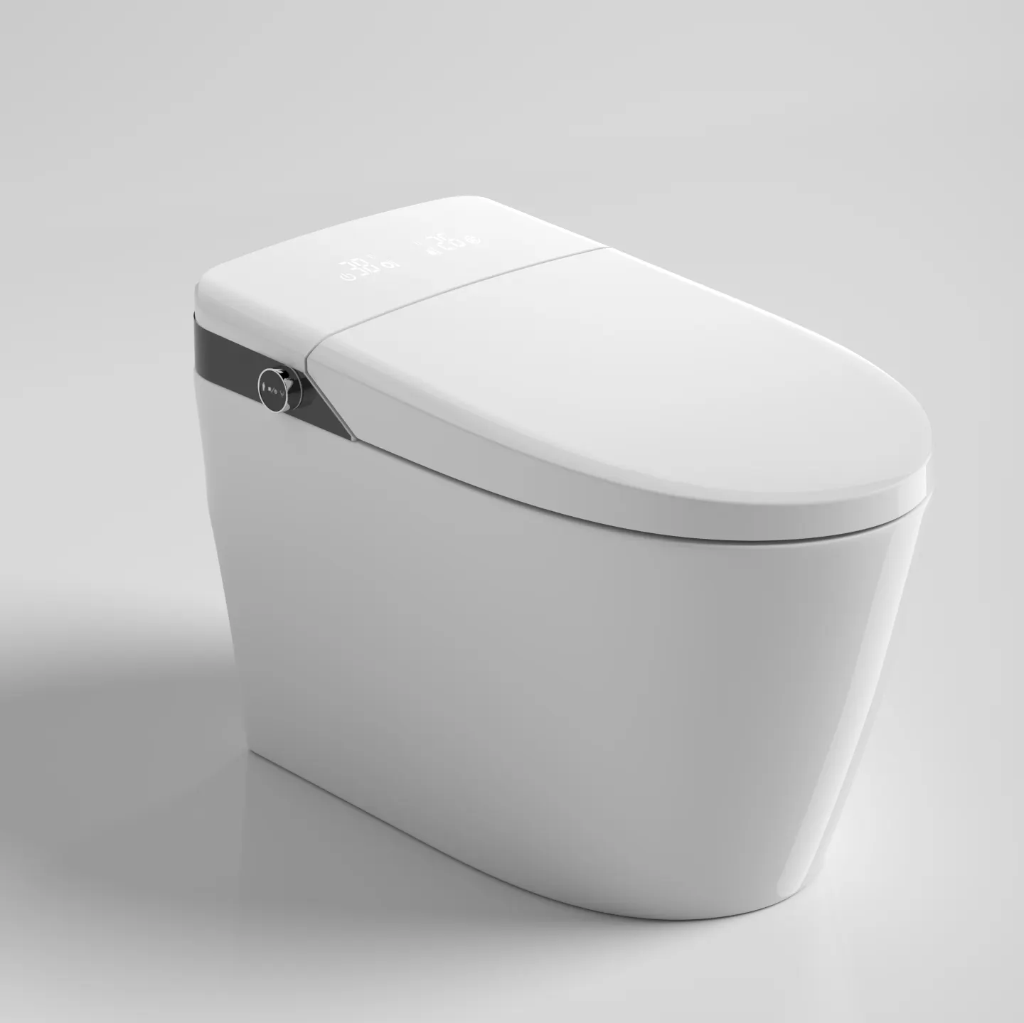 Vaso sanitário elétrico moderno, assento sanitário europeu novo design de luxo com uma peça