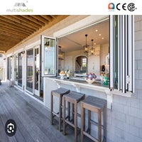 Fenêtre modulaire pliante architecturale multi-ombres avec configurations personnalisables pour les lieux commerciaux