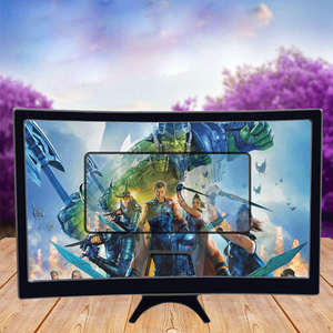 BIJIA 12 นิ้วเดสก์ท็อปพับผู้ถือวิดีโอ HD ขาตั้ง 3D ขยายโค้งโทรศัพท์มือถือหน้าจอแว่นขยายเครื่องขยายเสียงสําหรับสมาร์ทโฟน - Product Image 5