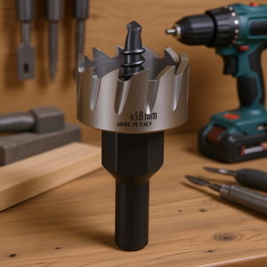 Scie cloche HSS Ttake 38 mm fabriquée en Italie pour le perçage du bois et du métal - Product Image 3