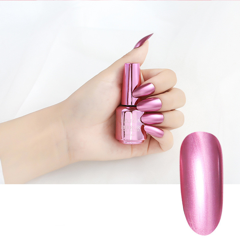Новейший зеркальный металлический лак для ногтей 16 цветов 8 мл Непрозрачный для дизайна ногтей