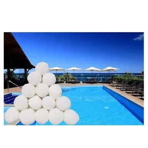 High Quality Raw Material Polyester Ions Ceramic Tea Bath Fish Tank Sponge Fiber Filter Ball Media With Ceramic Balls