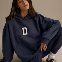 Sudadera con Capucha Personalizada con Apliques y Logotipo Bordado en 3D, Transpirable, para Invierno, de Algodón Grueso, Estilo Oversize
