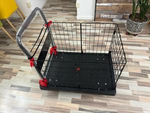 Carro negro de diseño libre Carro de mano de <span class=keywords><strong>4</strong></span> <span class=keywords><strong>ruedas</strong></span> de alta calidad Carro de plataforma plegable de plástico 300Kg - Product Image 3