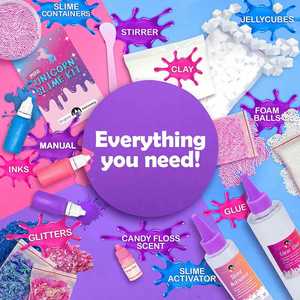 Perfect Kraft Girls Unicorn Slime Kit Kids Can Make Sparkle <b>Clay</b> Foam & Jelly Cube Playdough for Creative Fun - Product Image 4