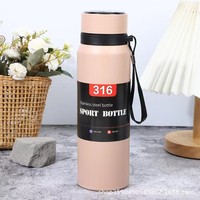 Bouteille d'eau isotherme intelligente à double paroi en acier inoxydable de 800 ml avec affichage de la température, personnalisable avec logo