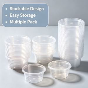 Vasitos Desechables Ecológicos, Libres de BPA, de Plástico PP Transparente, Mini Vasitos para Salsas, Comida para Llevar, Muestras de Comida - Product Image 2
