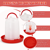 Mangeoire à poulet suspendue de 1,5 kg et abreuvoir de 1,5 L, ensemble de mangeoire et d'abreuvoir automatiques en plastique pour volailles