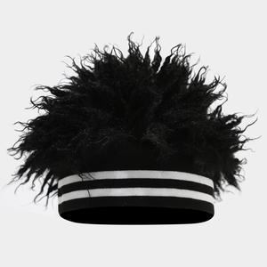 Nouveau automne hiver unisexe <span class=keywords><strong>Afro</strong></span> personnalité ventilateur pull chapeau tricoté propriétaire perruque chapeaux de fête pour hommes - Product Image 6