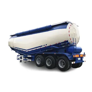 China 3-Achsen-Halbfahrer Großhandel Zementpulver Material individueller Werksanhänger günstiger Preis Zement-Lkw