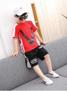 Summer Fashion Boy Sports <b>Suit</b> 2020 Short Sleeved T Shirt Shorts Clothes Sets Casual <b>Teenager</b> Outfits Children Clothing Sets - Product Image 4