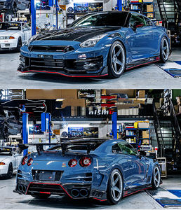 Kit Carrozzeria Stile Top Secret 2024 per <span class=keywords><strong>Nissan</strong></span> <span class=keywords><strong>GTR</strong></span> R35, Paraurti Anteriore e Posteriore, Spoiler, Copertura Motore, Minigonne Laterali - Product Image 2