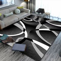 Tapis de Sol Rectangulaire Luxueux Géométrie Nordique Personnalisé pour Salon, Chambre à Coucher, et Chevet