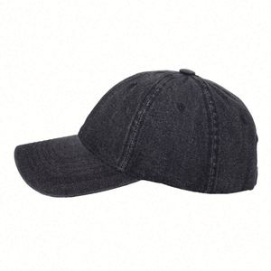 Wholesale Factory OEM 6 Panel Unstructured <b>Plain</b> Custom Jean Hat Washed Denim Baseball <b>Caps</b> - Product Image 6