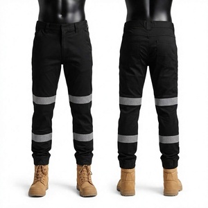 Premium Quality 240 GSM Corduroy Polyester Cotton <b>Waterproof</b> <b>Work</b> Pants Black Utility <b>Trousers</b> Custom Logo Safety Workwear OEM - Product Image 1