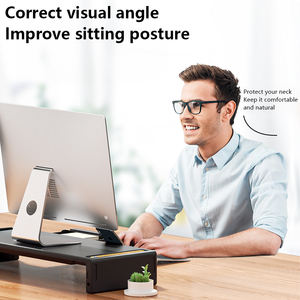 Amplificateur de moniteur d'ordinateur Charge rapide Écran de <span class=keywords><strong>bureau</strong></span> Base de stockage de <span class=keywords><strong>bureau</strong></span> Support de fer en métal Amplificateur de moniteur d'extension USB - Product Image 3