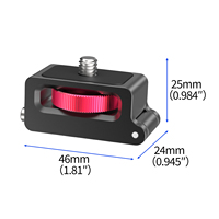 Supporto Pieghevole in Alluminio per Fotocamera con Ammortizzazione, Attacco ARRI da 1/4'', Capacità 4kg, per Insta360 X6 e OSMO 360 II, per Creazione di Vlog Sportivi all'Aperto