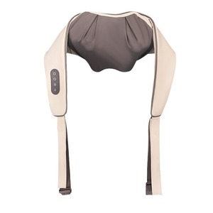Neck Shoulder Massager F-715B USB Rechargeable Heating Elastic Fabric PU Leather Cervical Spine Massage - Product Image 2