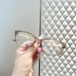 Monture de lunettes de style coréen œil de chat, monture complète en TR90, verres en résine anti-UV, unisexe, surdimensionnés, pour verres correcteurs, Danyang - Product Image 2