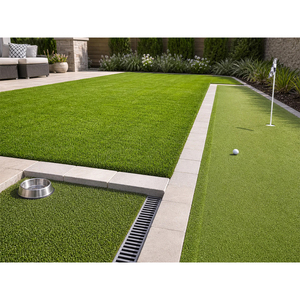 Césped artificial sintético de alta densidad premium para espacios verdes, paisajismo, jardín, área de ocio, campo deportivo, interior. - Product Image 1